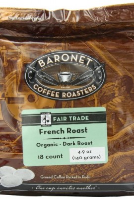 Baronet-Coffee-Fair-Trade-Organic-French-Roast-Dark-Roast-140-g-18-Count-Coffee-Pods-Pack-of-3-0