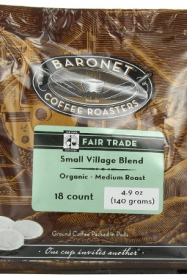 Baronet-Coffee-Fair-Trade-Organic-Small-Village-Blend-140-g-18-Count-Coffee-Pod-0