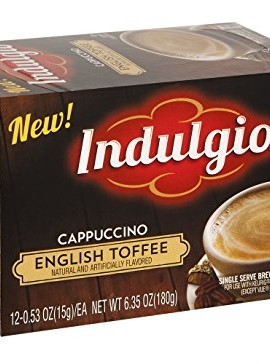 Indulgio-Cappuccino-English-Toffee-12-Count-Single-Serve-Cup-for-Keurig-K-Cup-Brewers-Pack-of-3-0