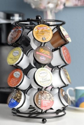 K-cup-Coffee-Pod-Storage-spinning-Carousel-Holder-24-ct-Black-0