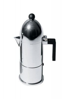 La-Cupola-Espresso-Maker-by-Aldo-Rossi-Size-6-cup-Handle-Color-Black-Finish-Aluminum-0